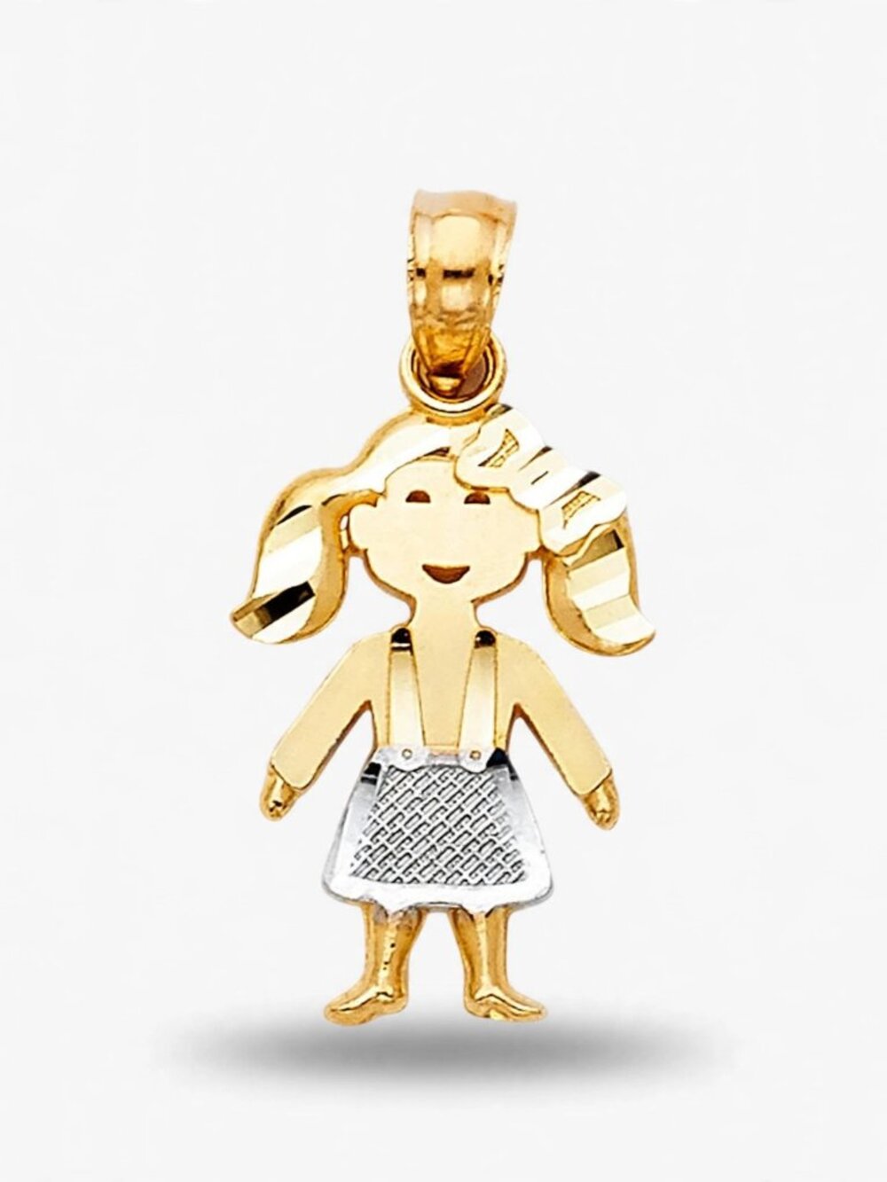 14K Gold Baby Girl Pendant By Tehrani Jewelry